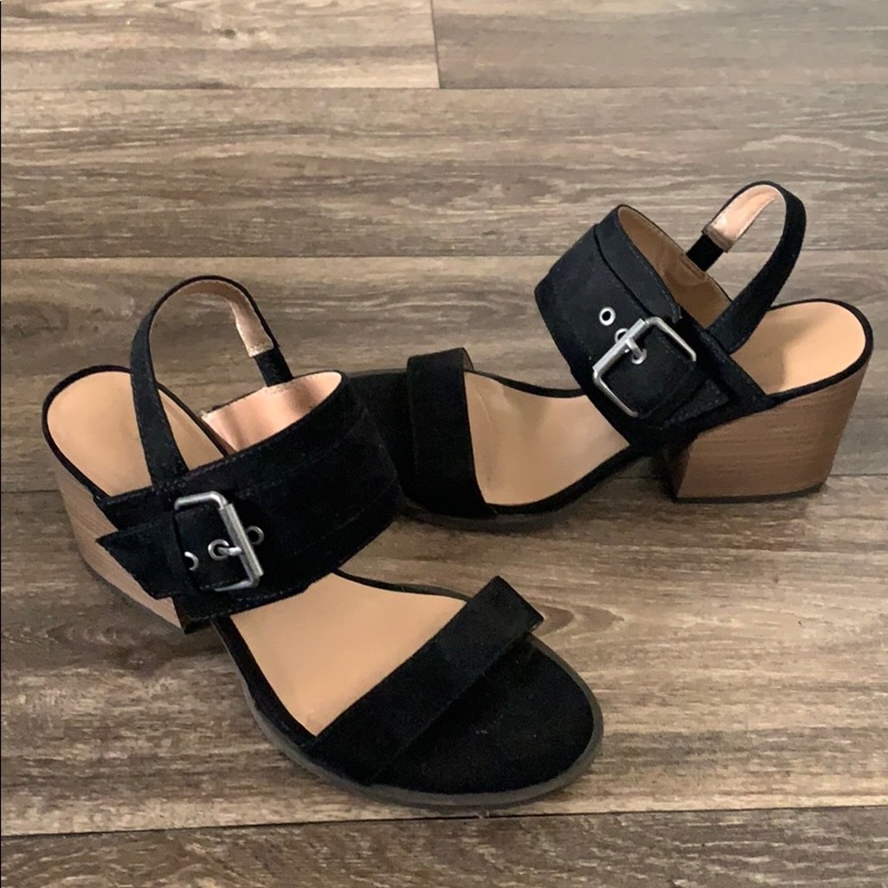Black platform heels